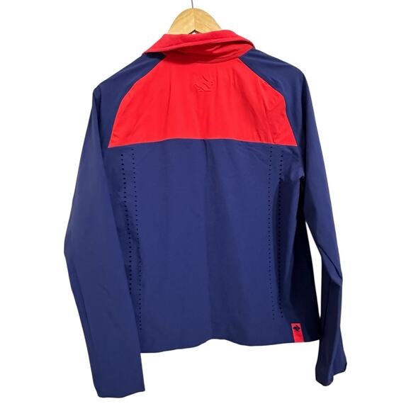 Rabbit women's victory jacket beacon blue Firey red 1/4 pullover size Medium - Picture 7 of 7